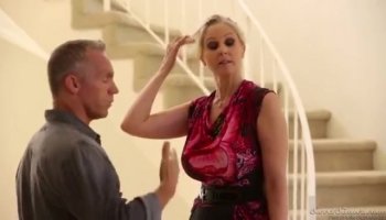 Puffy nipple coed Ena Sweet sucks her mans dick then gives him a hardcore stiffie ride in her...