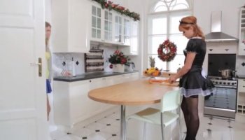 Today Penny's in the mood for a threesome