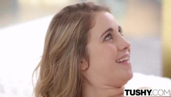 Slutty brunette is nailed in her anal hole while smiling