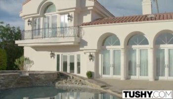 Euro teen Sheri lands on a cock