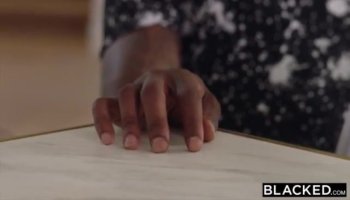 Ebony Anastasia gets fucked with a white cock